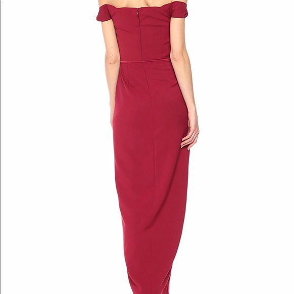 Women’s JS Collections Red Off The Shoulder Long Dress Prom Graduation Wedding - Picture 5 of 15